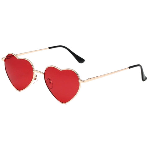 Heart-Shaped Sunglasses Gold Red Beachwear Australia
