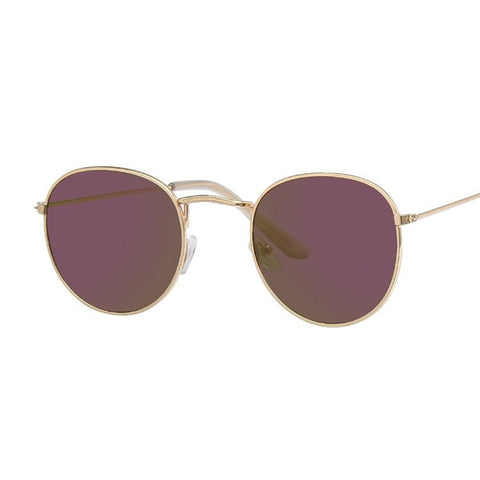 Retro Chic Small Round Sunglasses Gold Purple Beachwear Australia