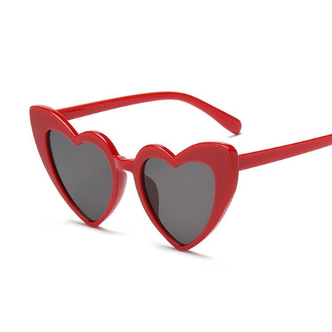Retro Romance: Vintage Heart Shaped Sunglasses RedGray Beachwear Australia